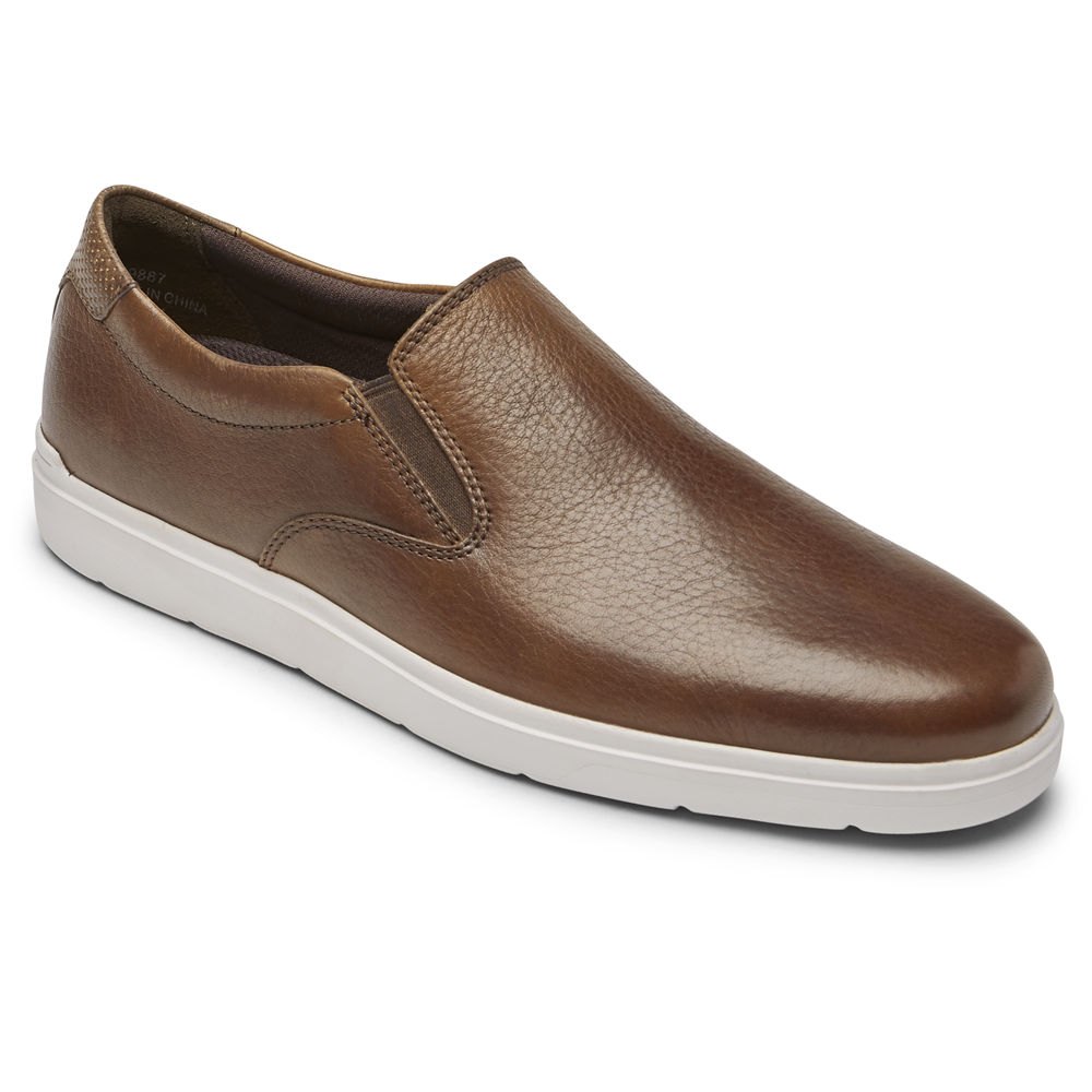 Tenis Rockport Homem Marrom - Total Motion Lite Slip-On - 03754GTRP